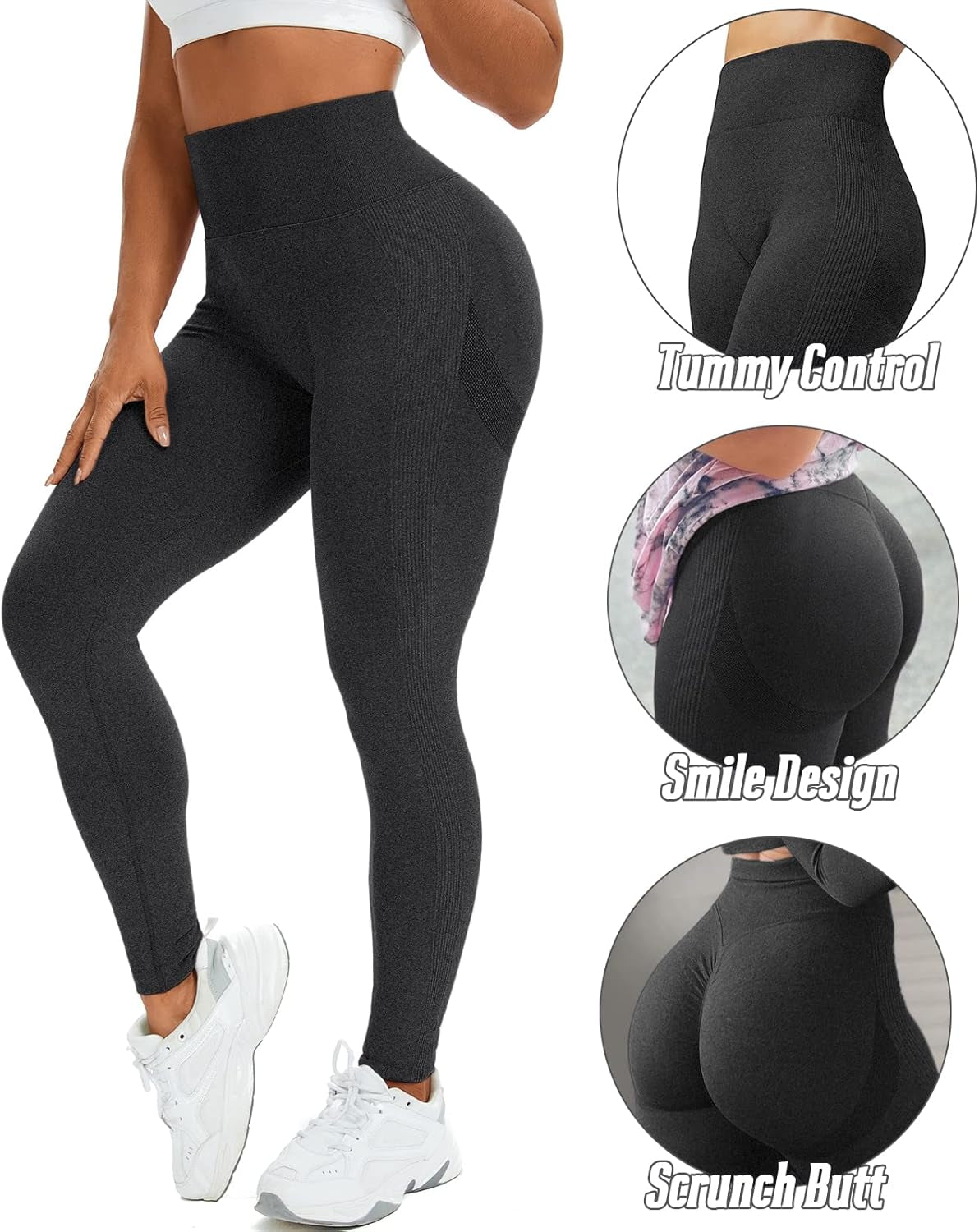 Scrunch Butt Lifting Seamless Leggings for Women Tummy Control High Waisted Vital Yoga Pants Gym Workout Legging Tights