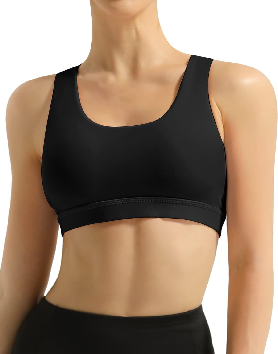 Women'S Medium Support Strappy Back Energy Sport Bra Cotton Feel 6017